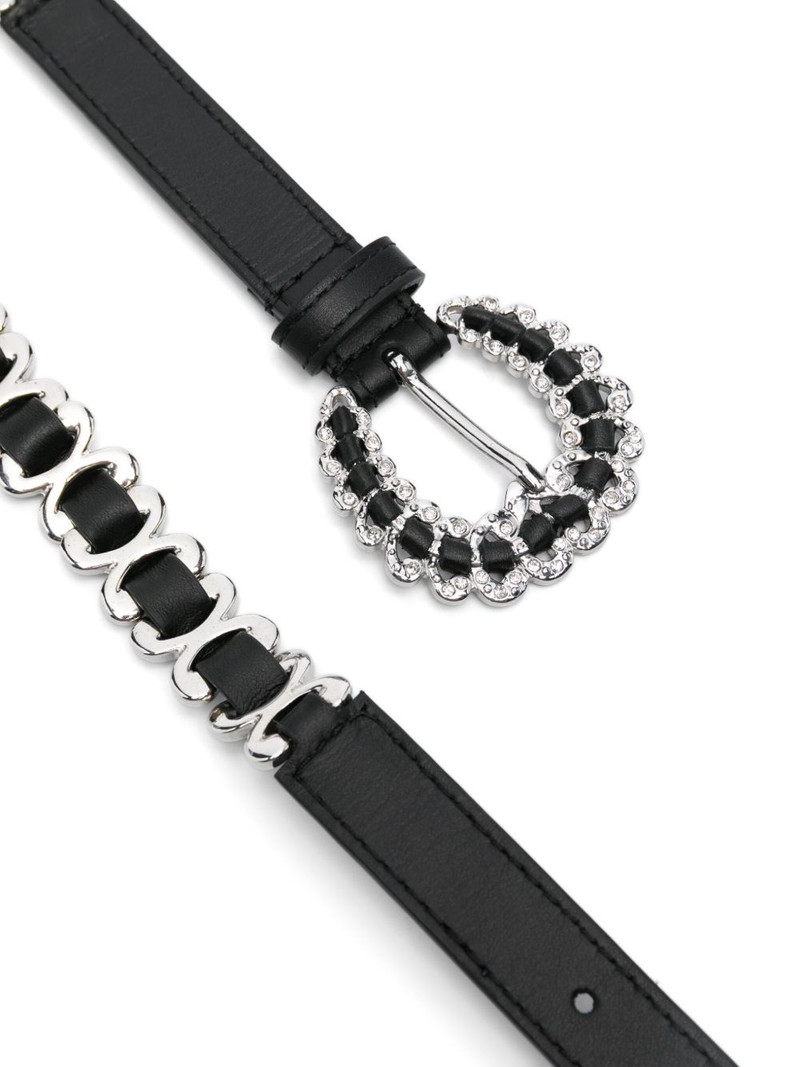 maje diamanté-buckle belt outlook