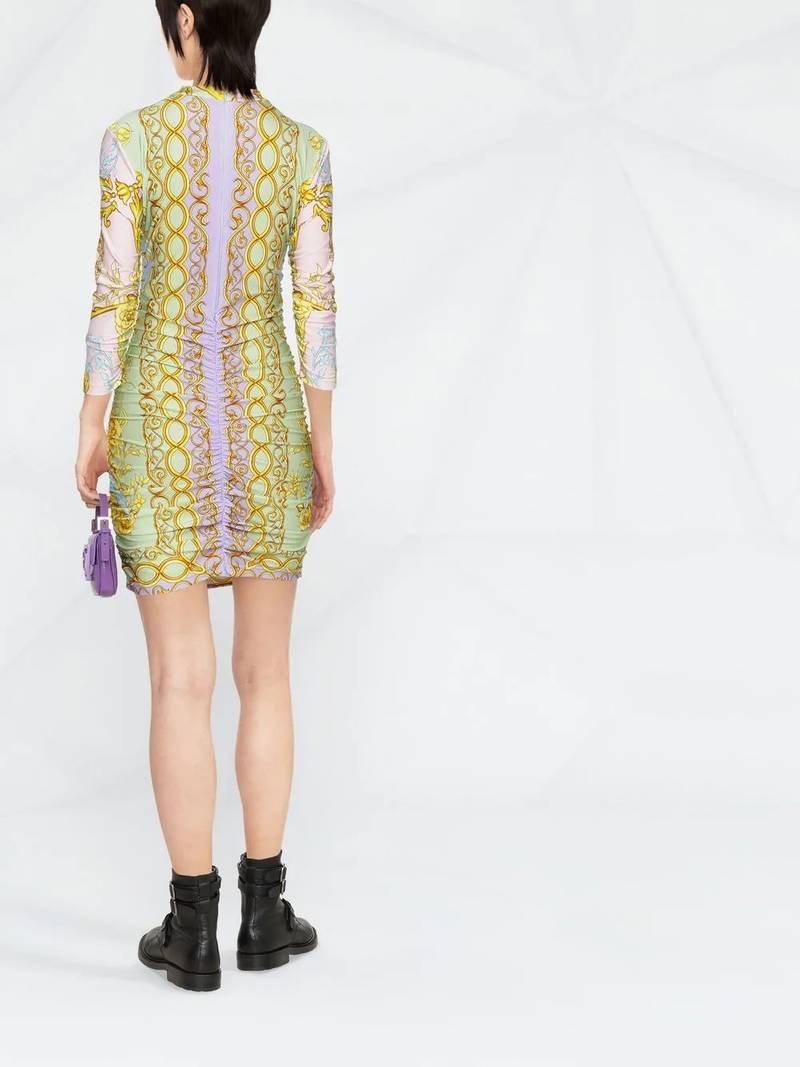 Baroque printed minidress 3