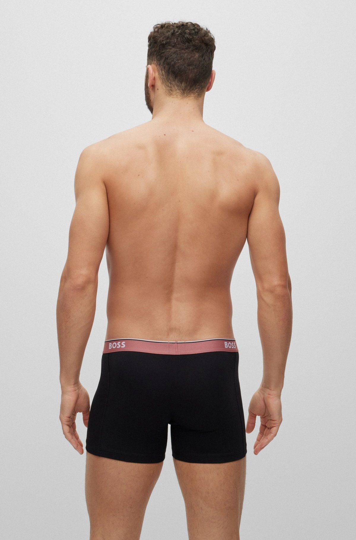 THREE-PACK OF BOXER BRIEFS WITH LOGO WAISTBANDS - 3