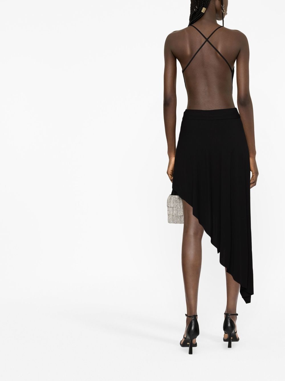 asymmetric draped dress - 4