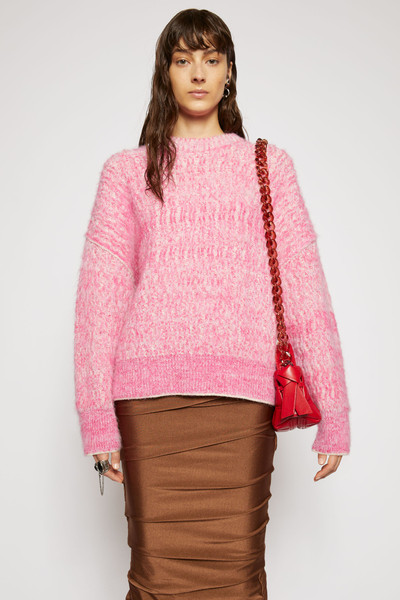 Acne Studios Brushed melange sweater pink/white outlook