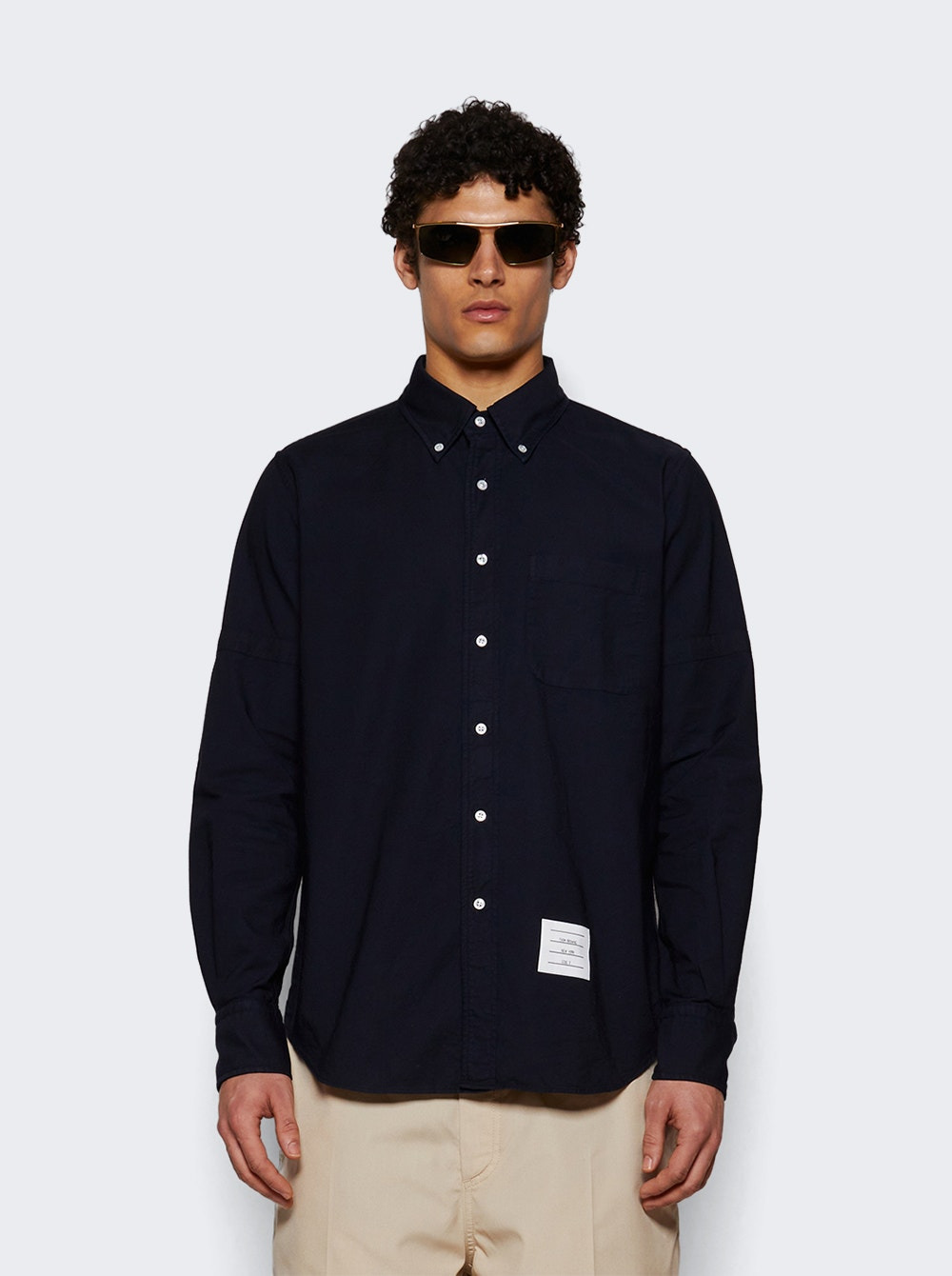 Oxford Armband Shirt Navy - 2