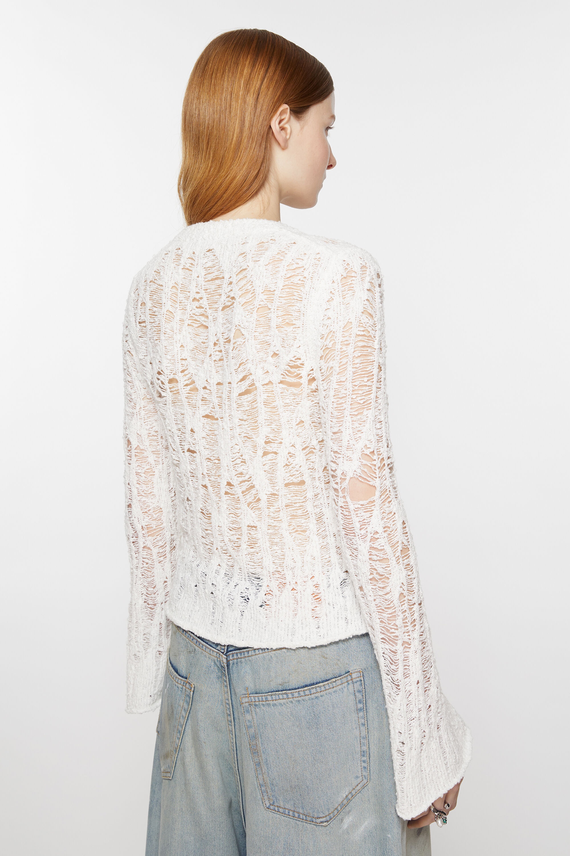Loose knit sweater - Off white - 3