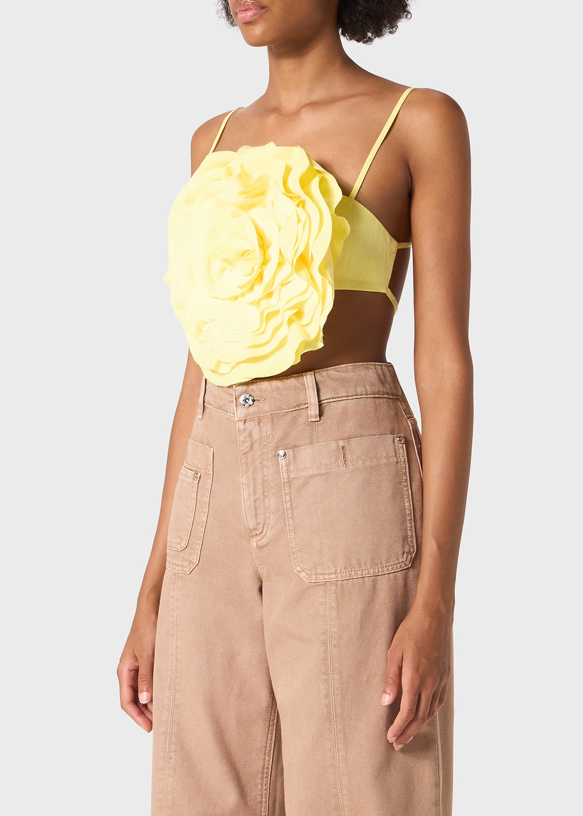 ROSE-EFFECT TOP IN GABARDINE - 5