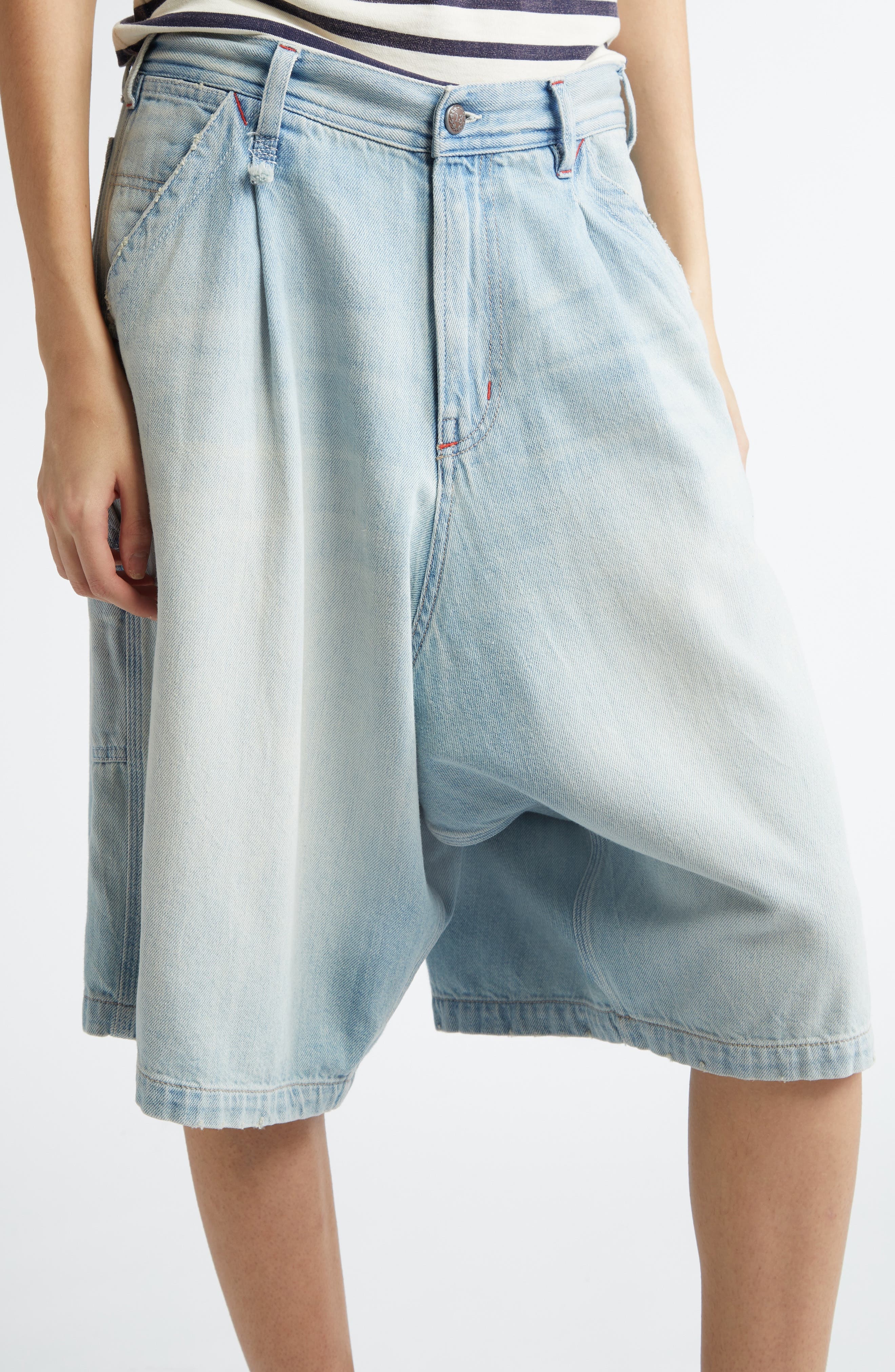 R13 Jesse Denim Carpenter Shorts in Toni Blue at Nordstrom - 5