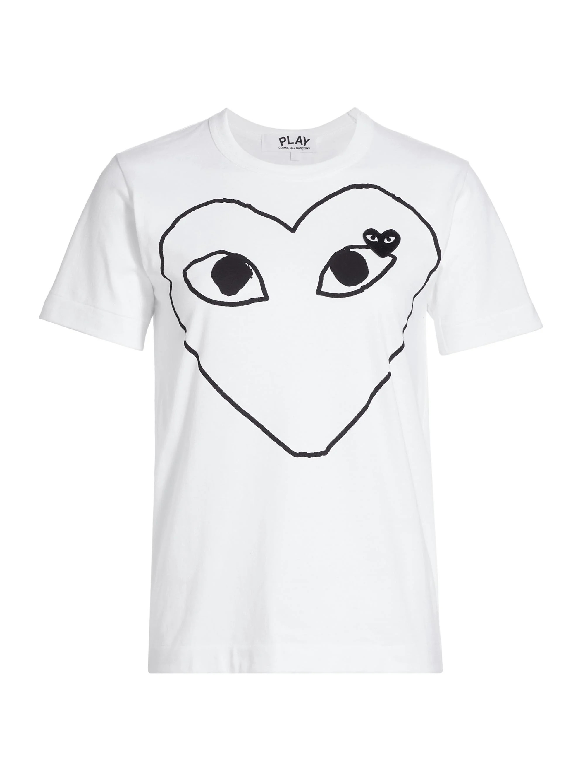 Women's Eye Heart Cotton T-Shirt - White - 1