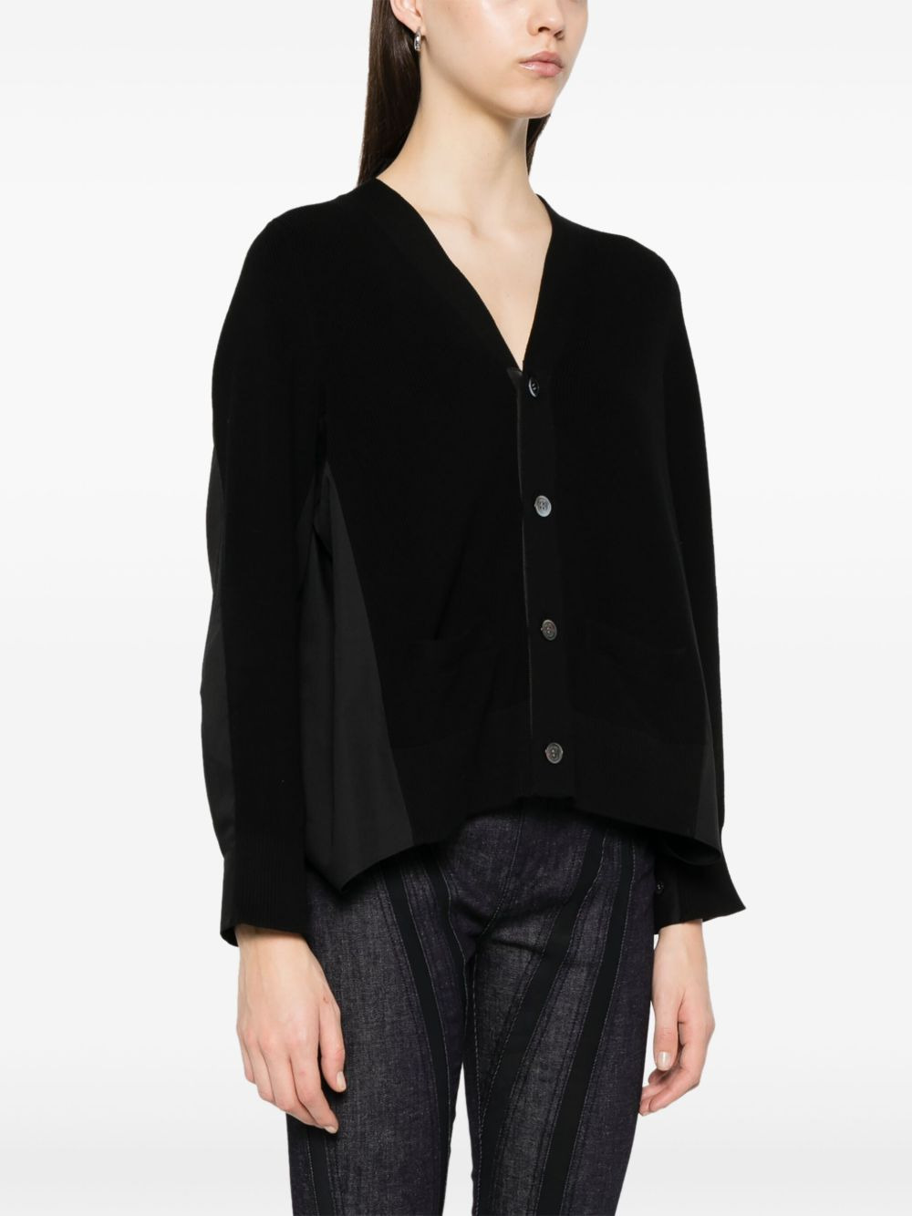 Sacai Women V-Necked Cardigan - 3