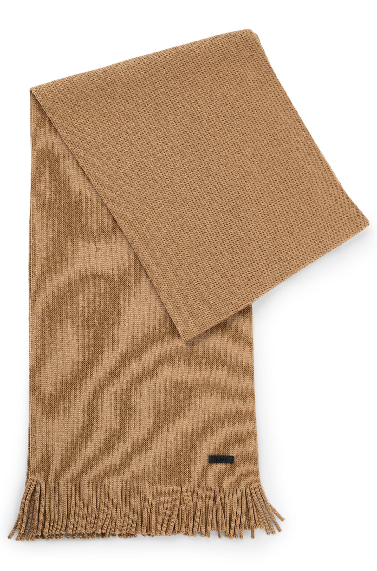 RASCHEL-KNIT SCARF IN MERINO WOOL - 1