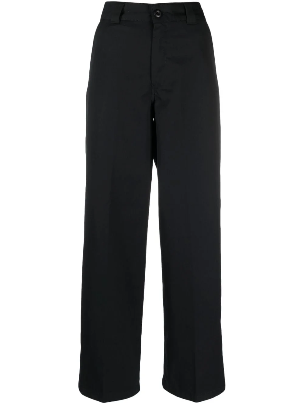 logo-patch pressed-crease trousers - 1