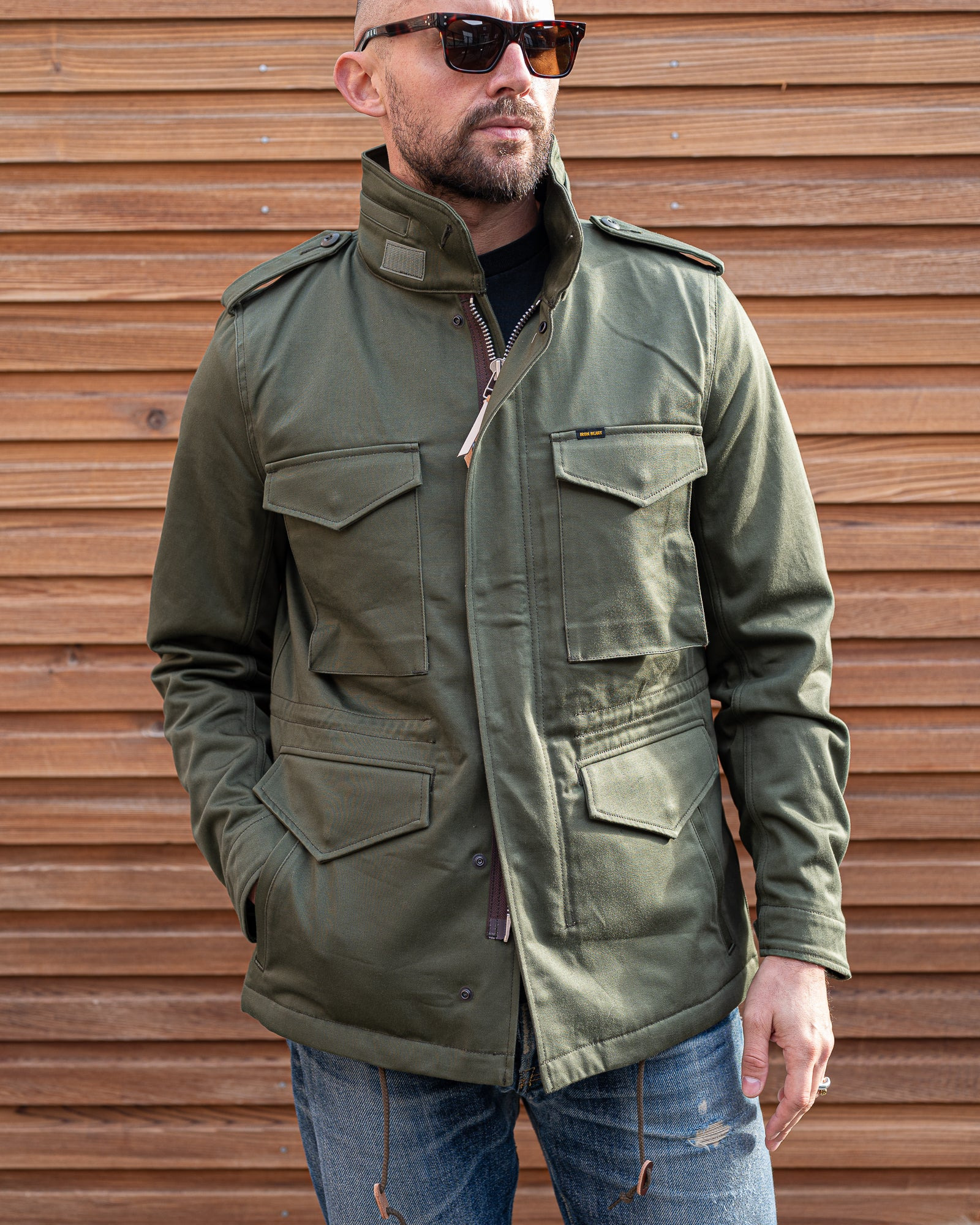 IHM-27-OLV Sateen M65 Field Jacket - Olive - 2