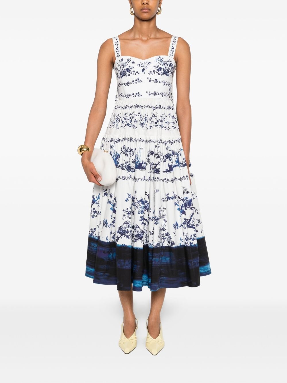 floral-print midi dress - 2