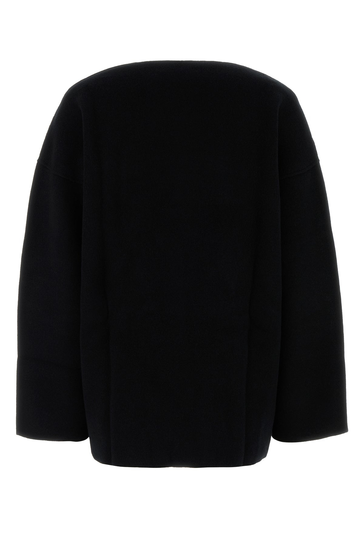 Black wool blend oversize sweater - 2