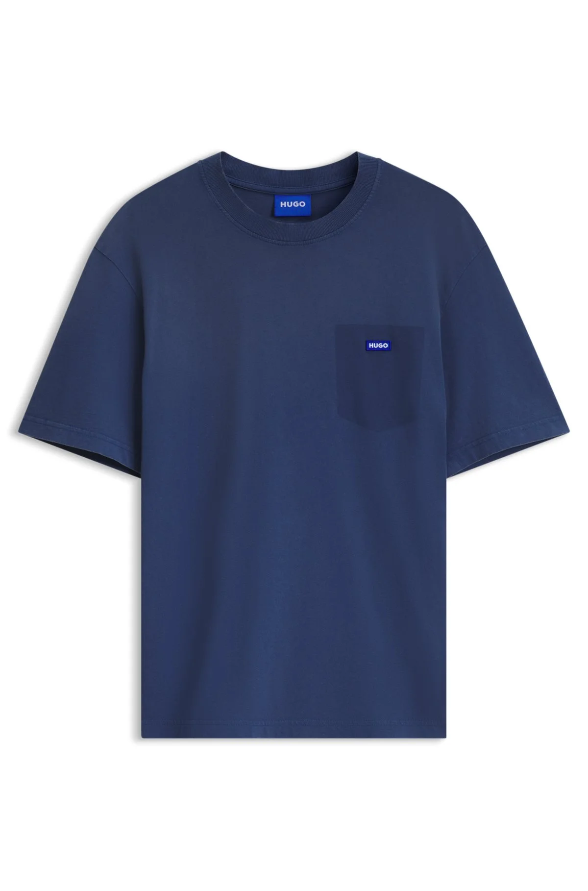 REGULAR-FIT T-SHIRT IN WASHED COTTON WITH LOGO BADGE - 1