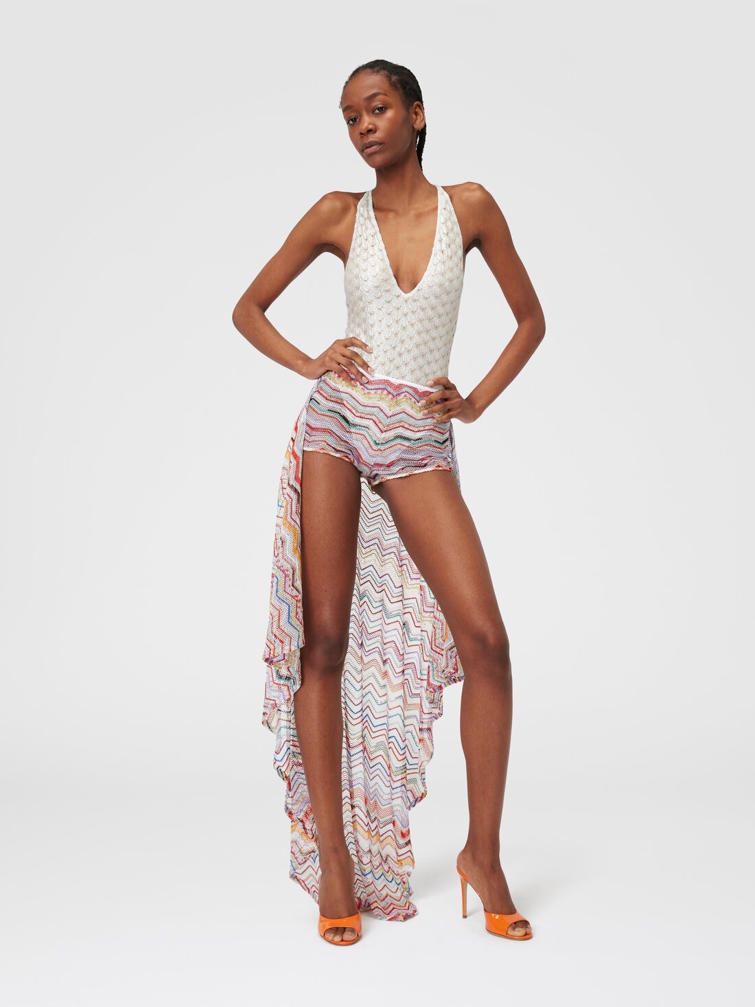 Sarong skirt in crochet with lurex - 4