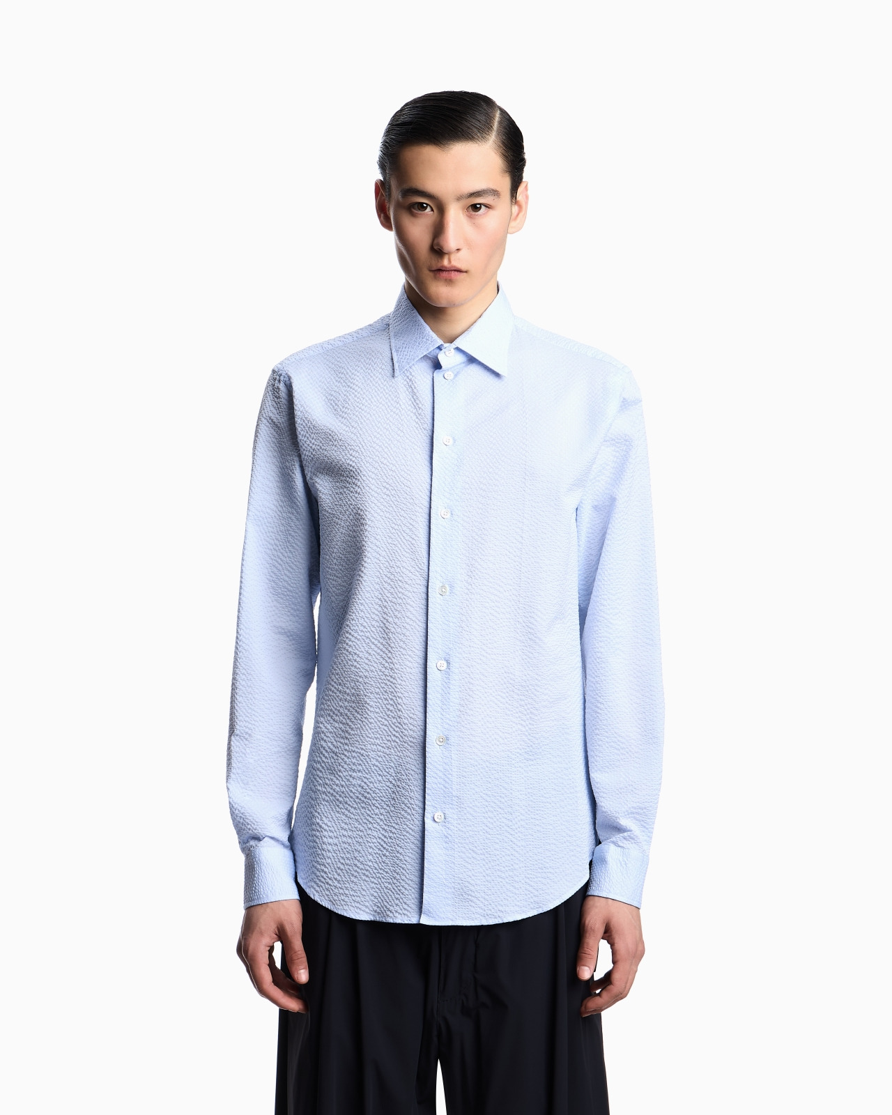SEERSUCKER-EFFECT COTTON SHIRT - 4
