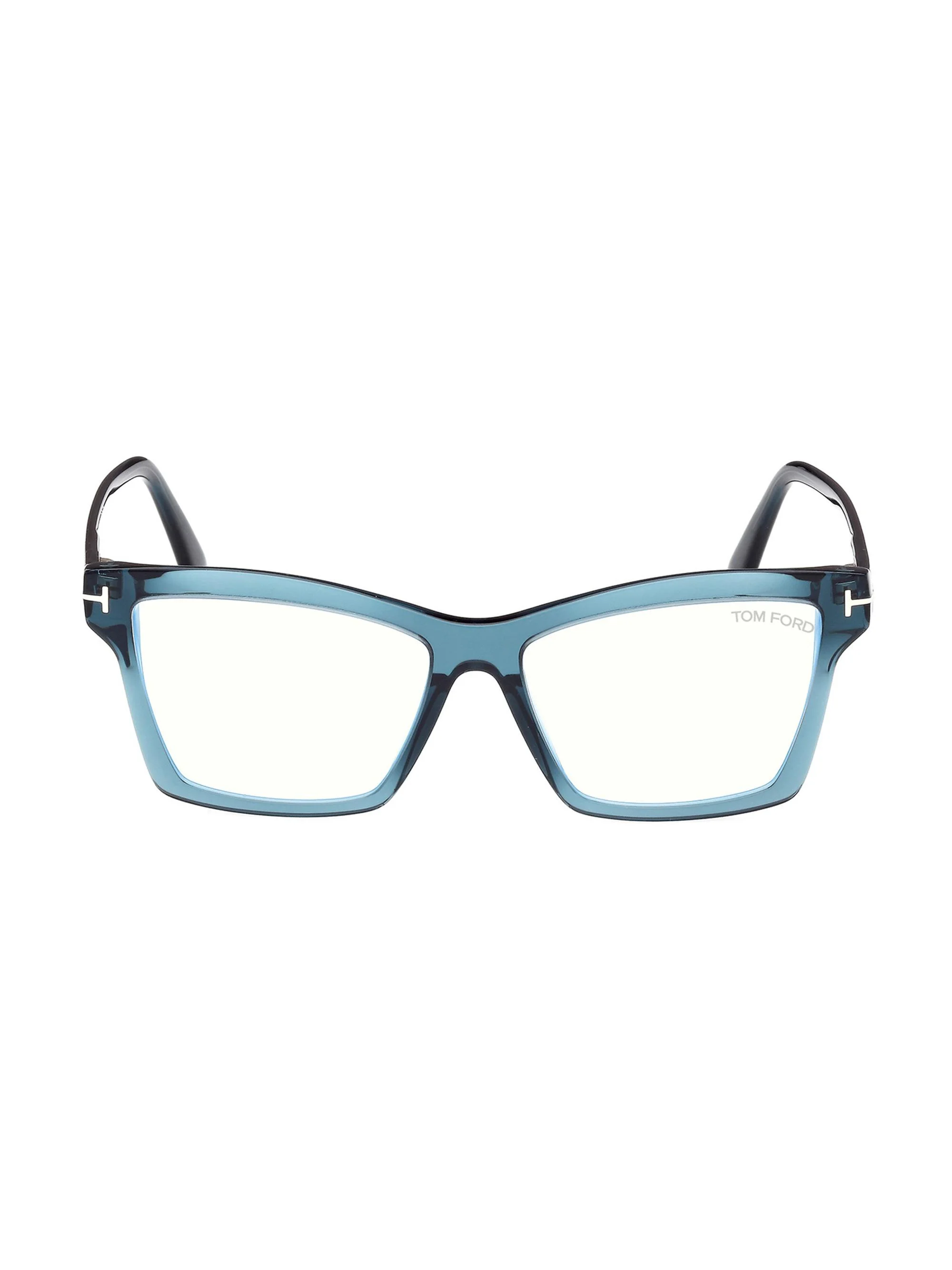 Women's 54MM Blue Block Optical Eyeglasses - Transparent Dark Teal - 1