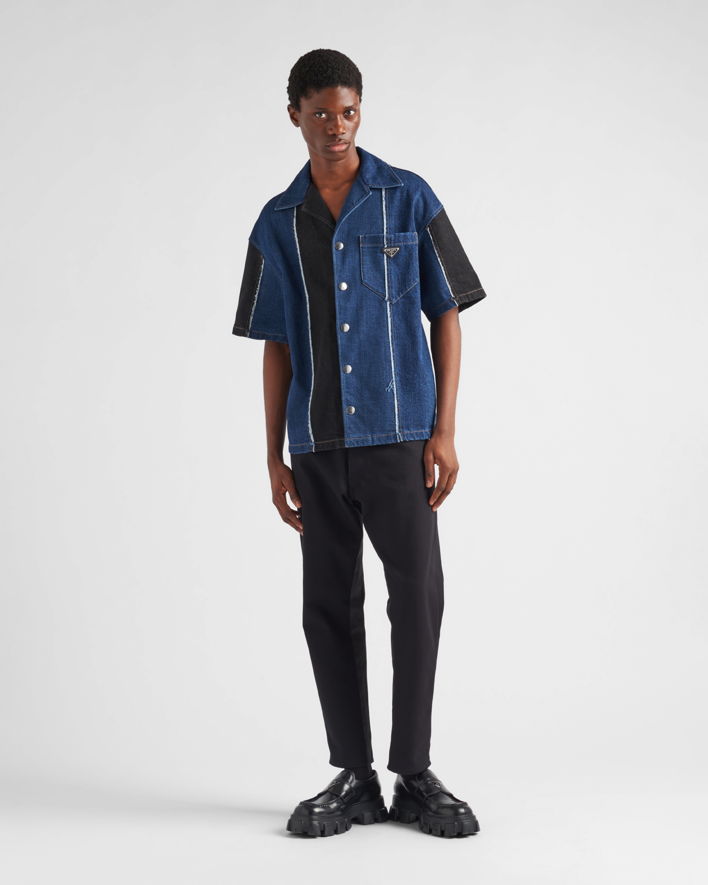 Double Match striped denim shirt - 2