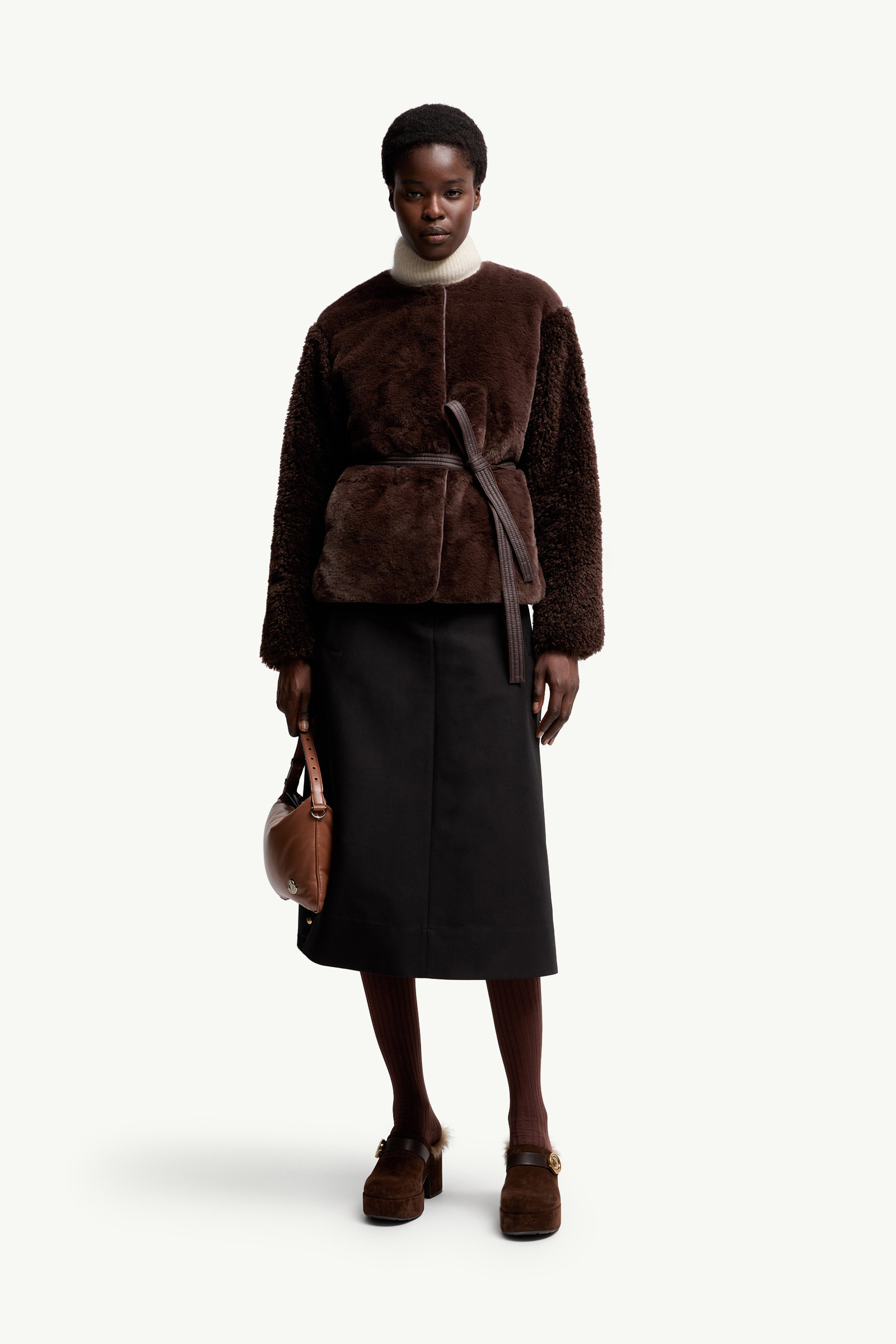 Jouillat Faux Fur & Teddy Short Down Jacket - 2