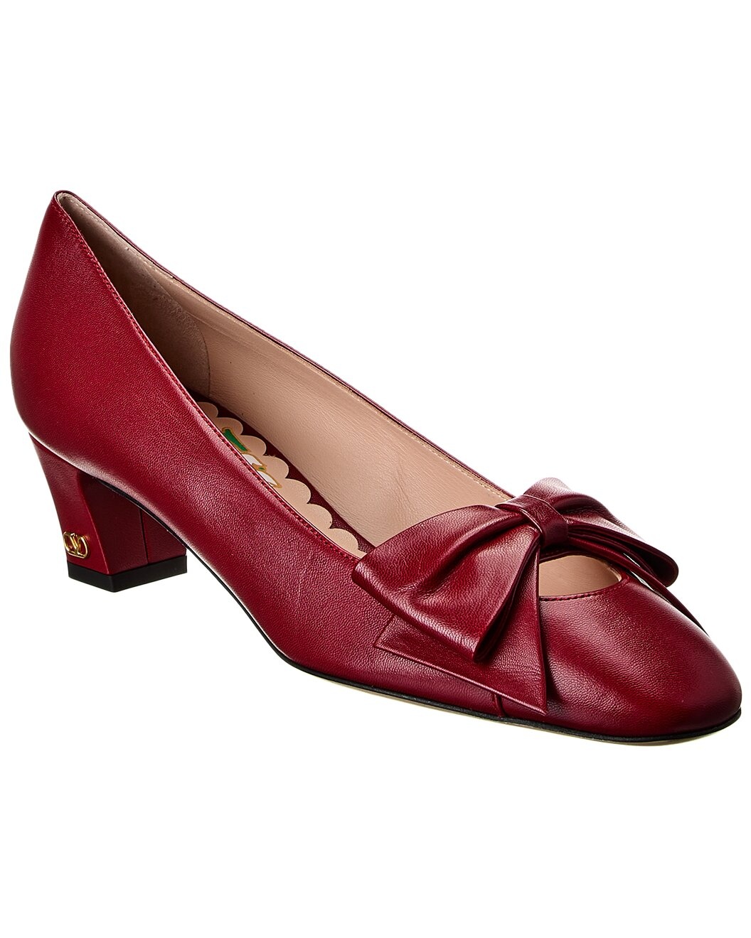 Valentino Bow 45 Leather Pump - 1