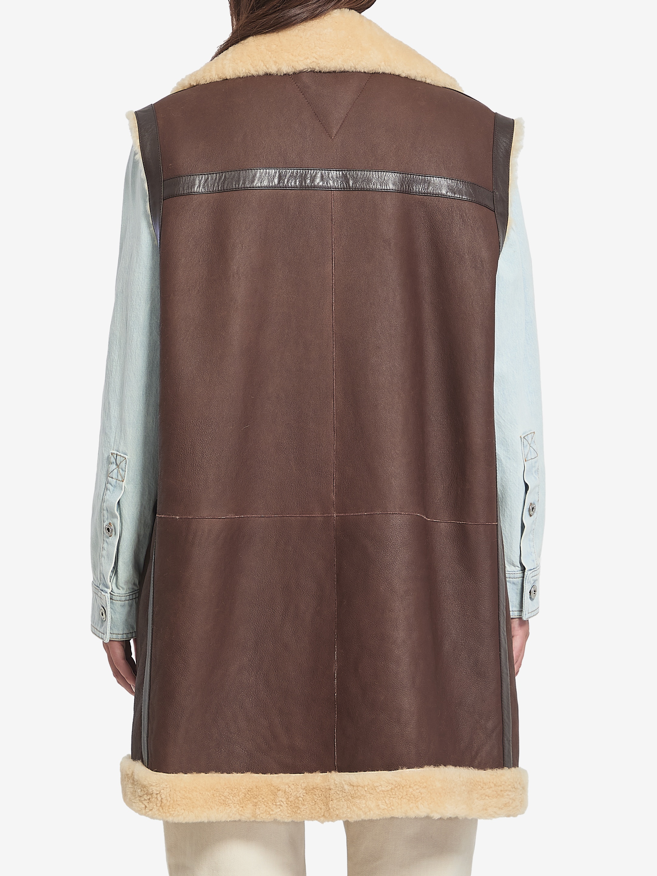 Shearling long vest - 3