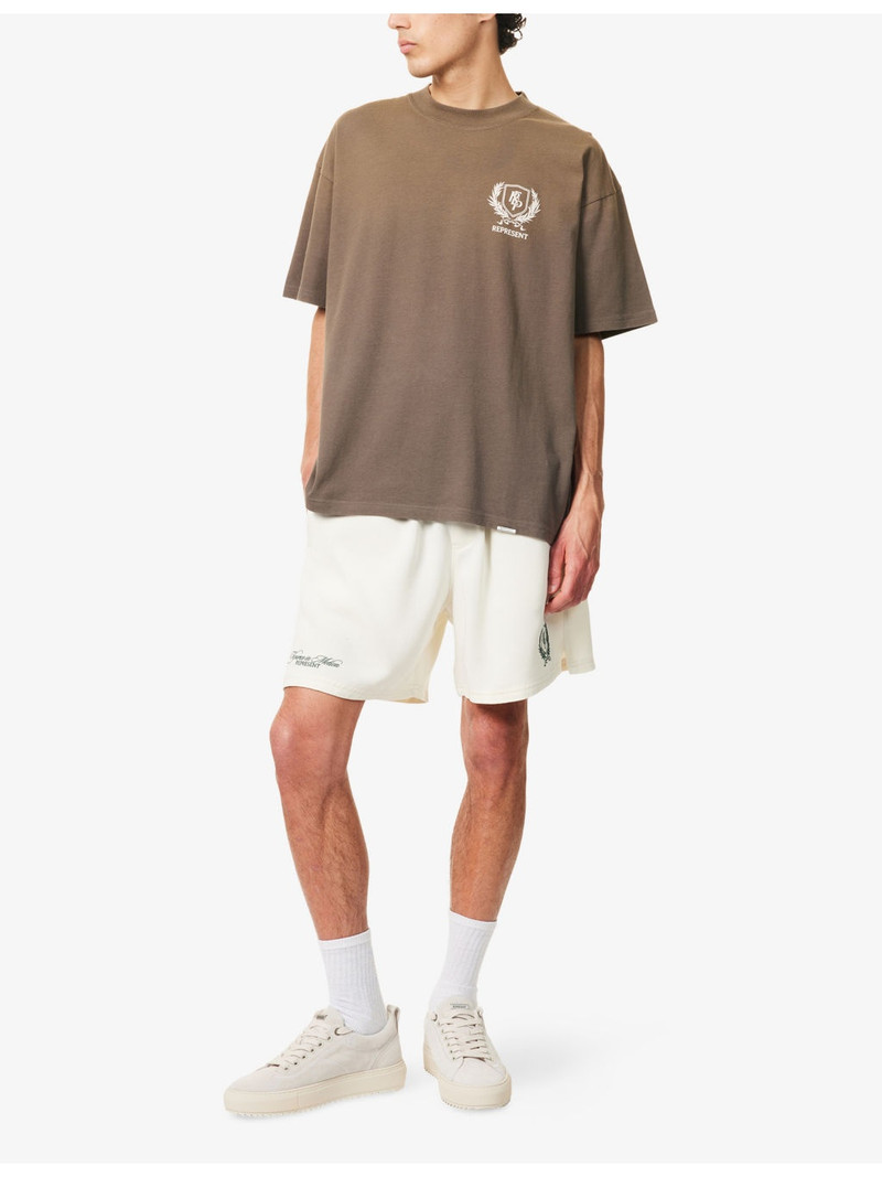 REPRESENT Crest Text-Print Cotton T-Shirt outlook