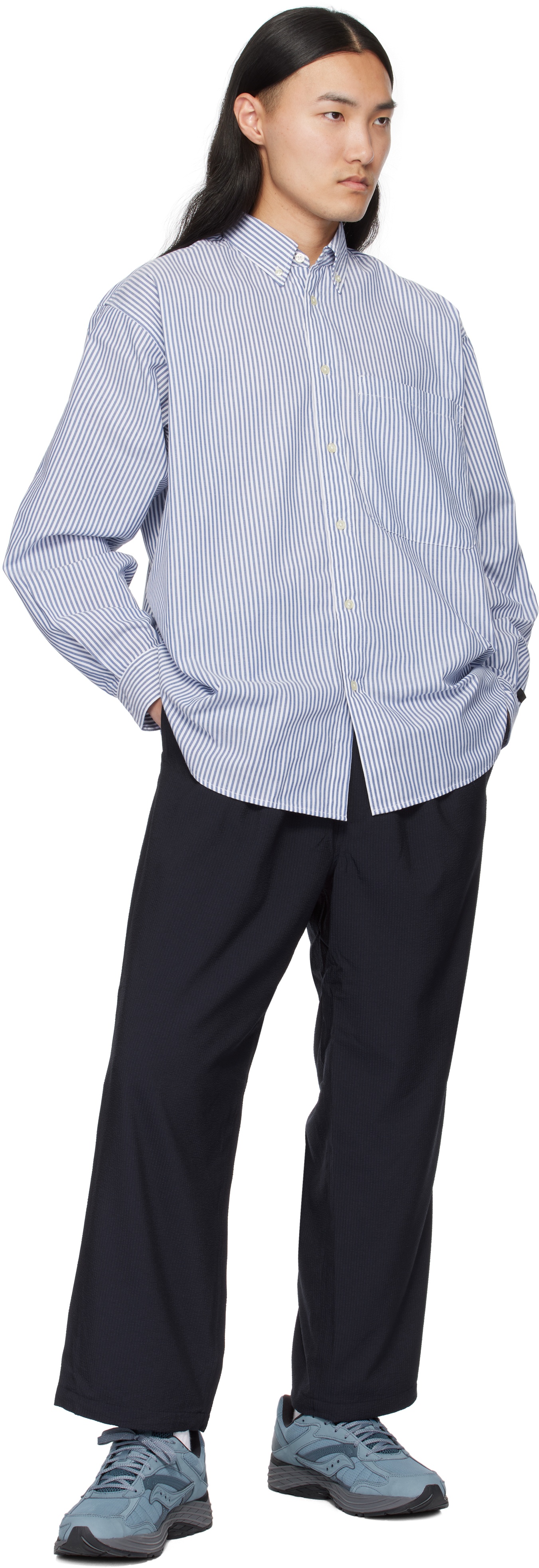 DAIWA PIER39 Navy Tech Wide Easy 2P Trousers | REVERSIBLE DAIWA PIER39 Navy Tech Wide Easy 2P Trousers | REVERSIBLE