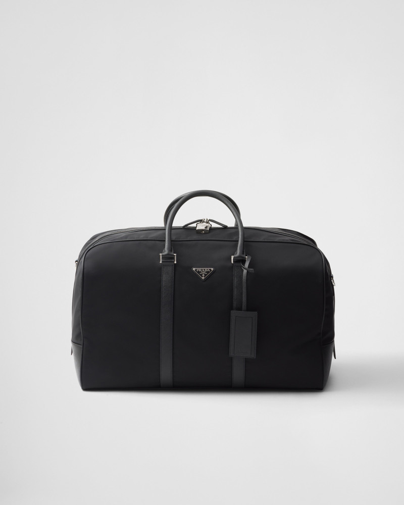 Re-Nylon and Saffiano leather duffel bag 1