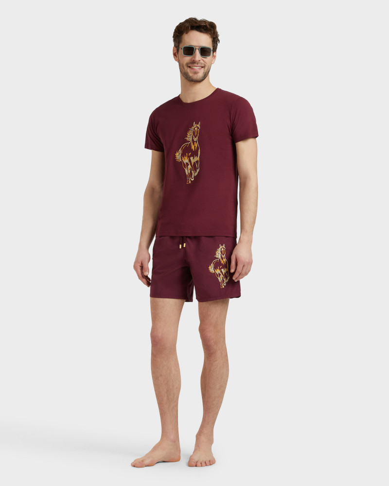 MEN EMBROIDERED SWIM SHORTS YEAR OF THE HORSE 5