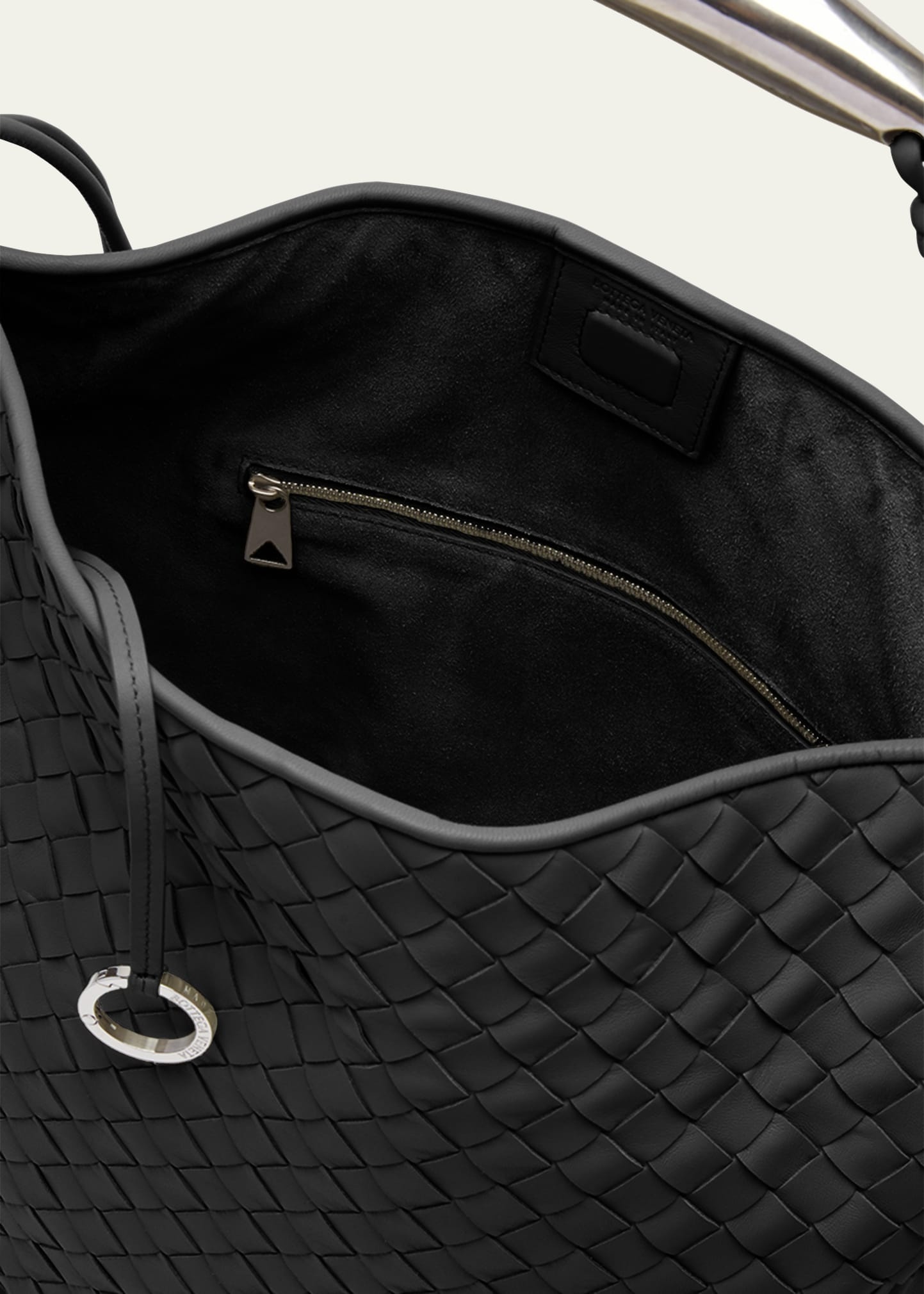 Sardine Large Intrecciato Leather Hobo Bag - 4