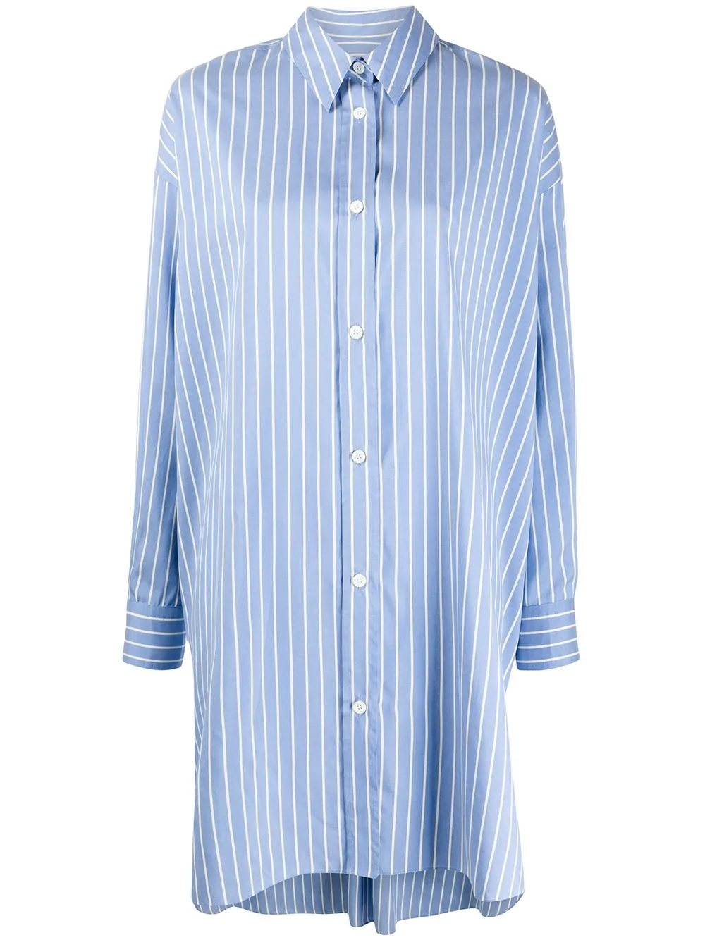 vertical-stripe long-sleeve shirt - 1