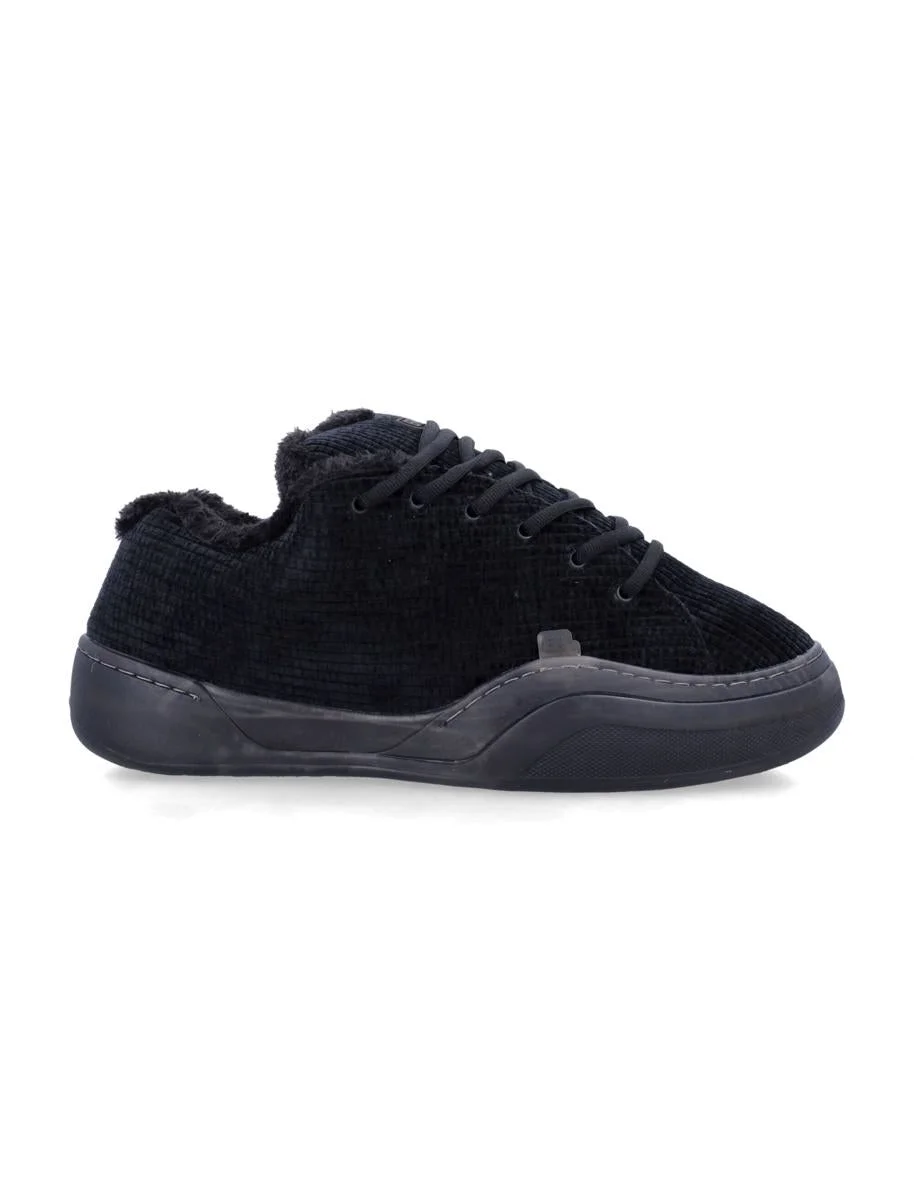 Erl Vamp Black Velvet Sneakers - 1