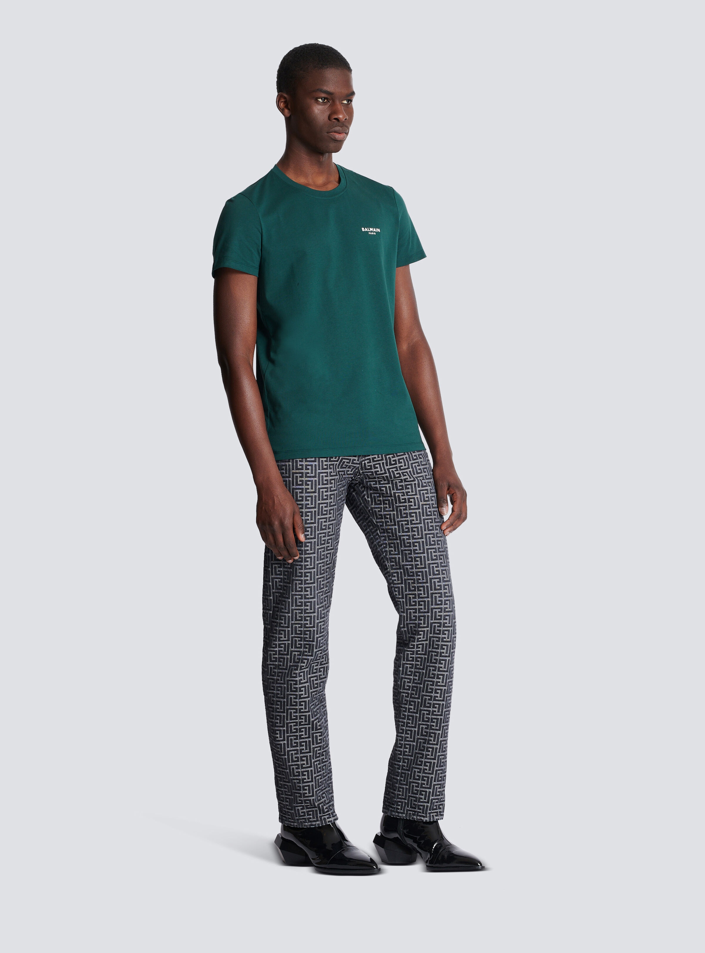 Flocked Balmain T-shirt - 3
