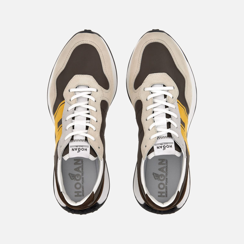 Sneakers Hogan H601 Ivory Yellow Brown 4