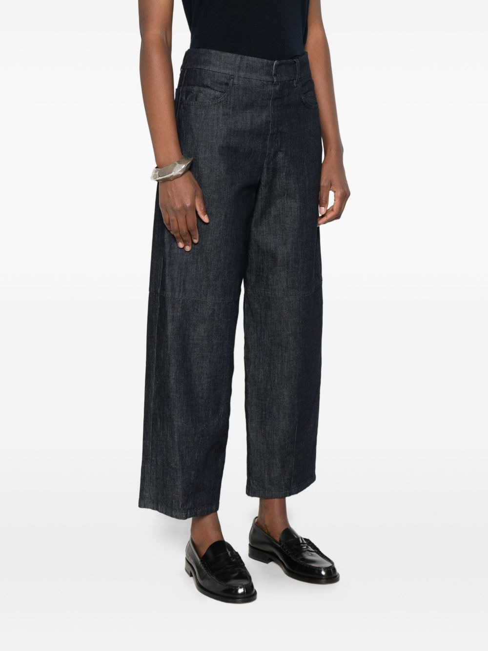 patch-pocket wide-leg jeans - 3