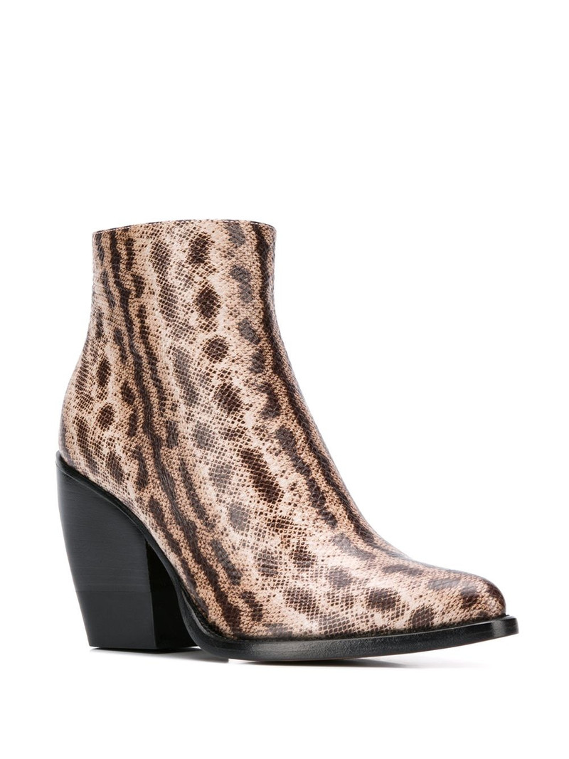 Chloé snake-effect 95mm ankle boots outlook