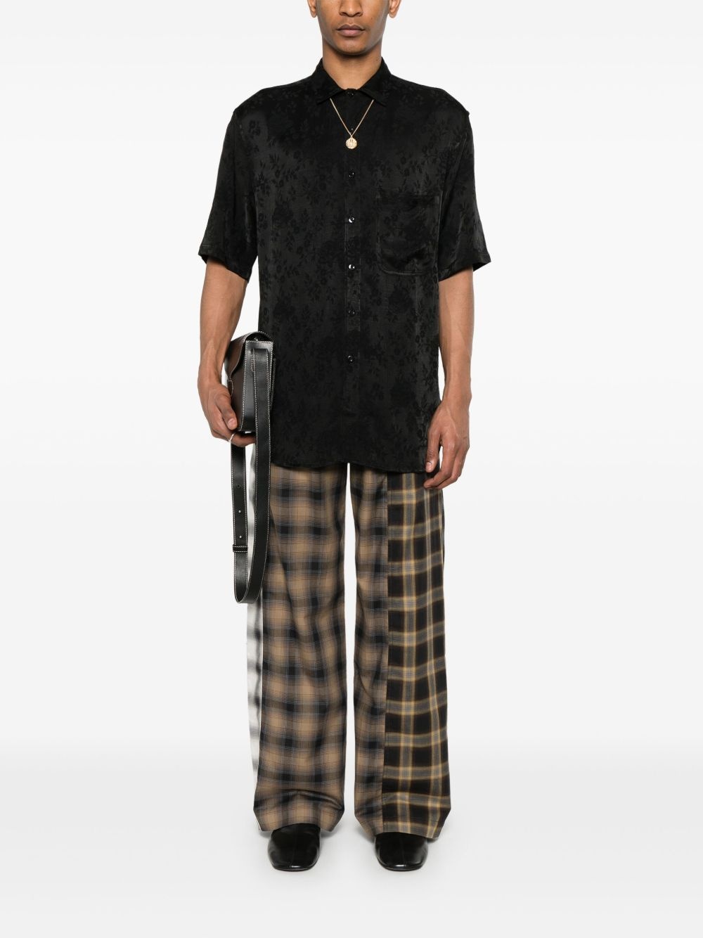 floral-jacquard shirt - 2