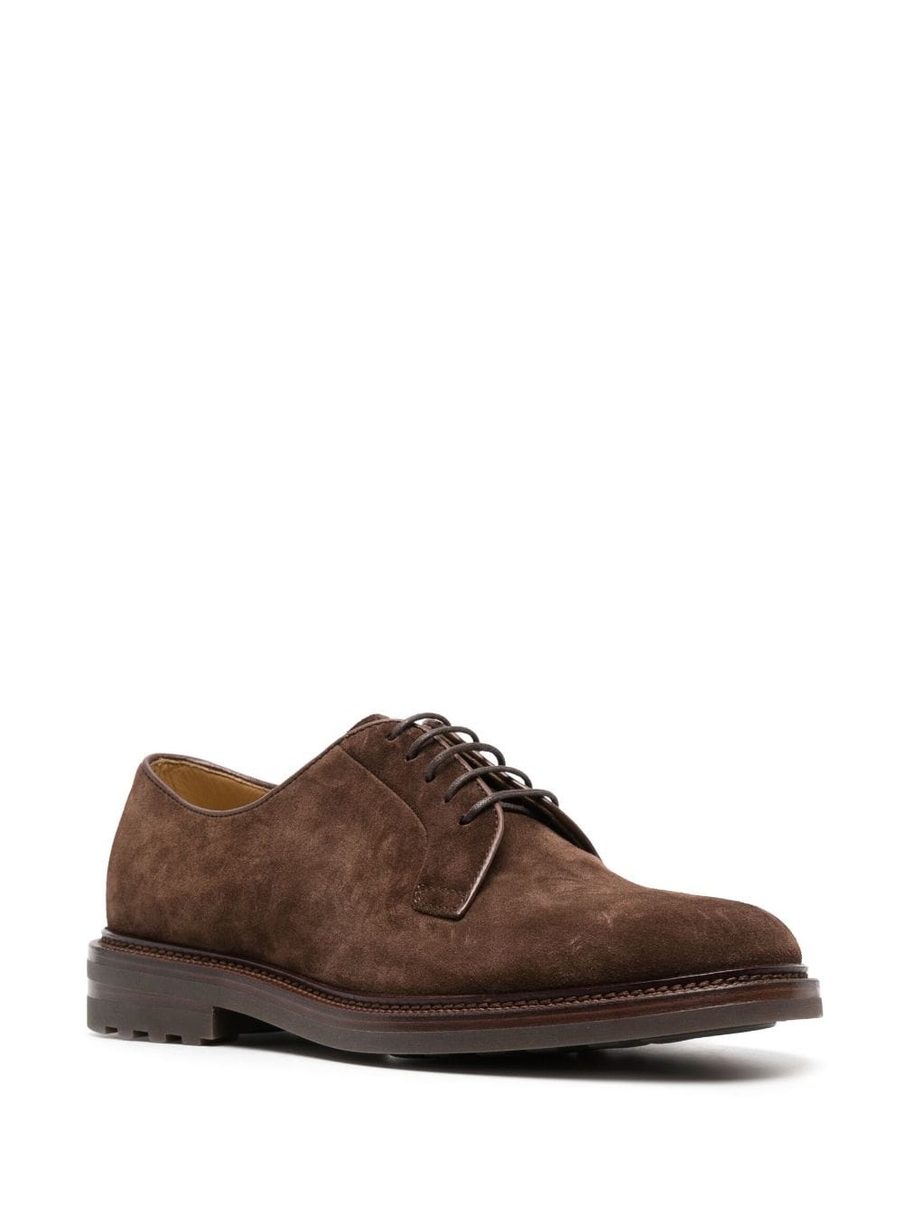 lace-up suede derby shoes - 2