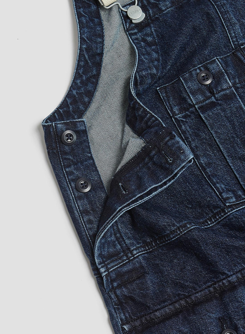 Railway Dungaree Denim in Washed Indigo 4