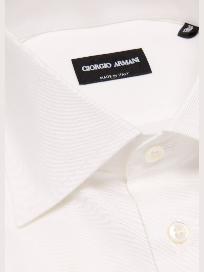 GIORGIO ARMANI Men's Solid Cotton Dress Shirt outlook