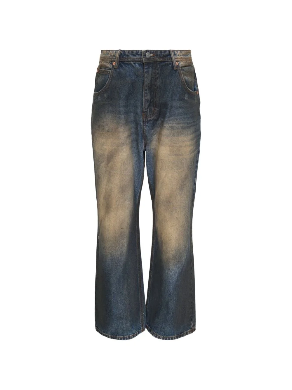 coated wide-leg jeans - 1