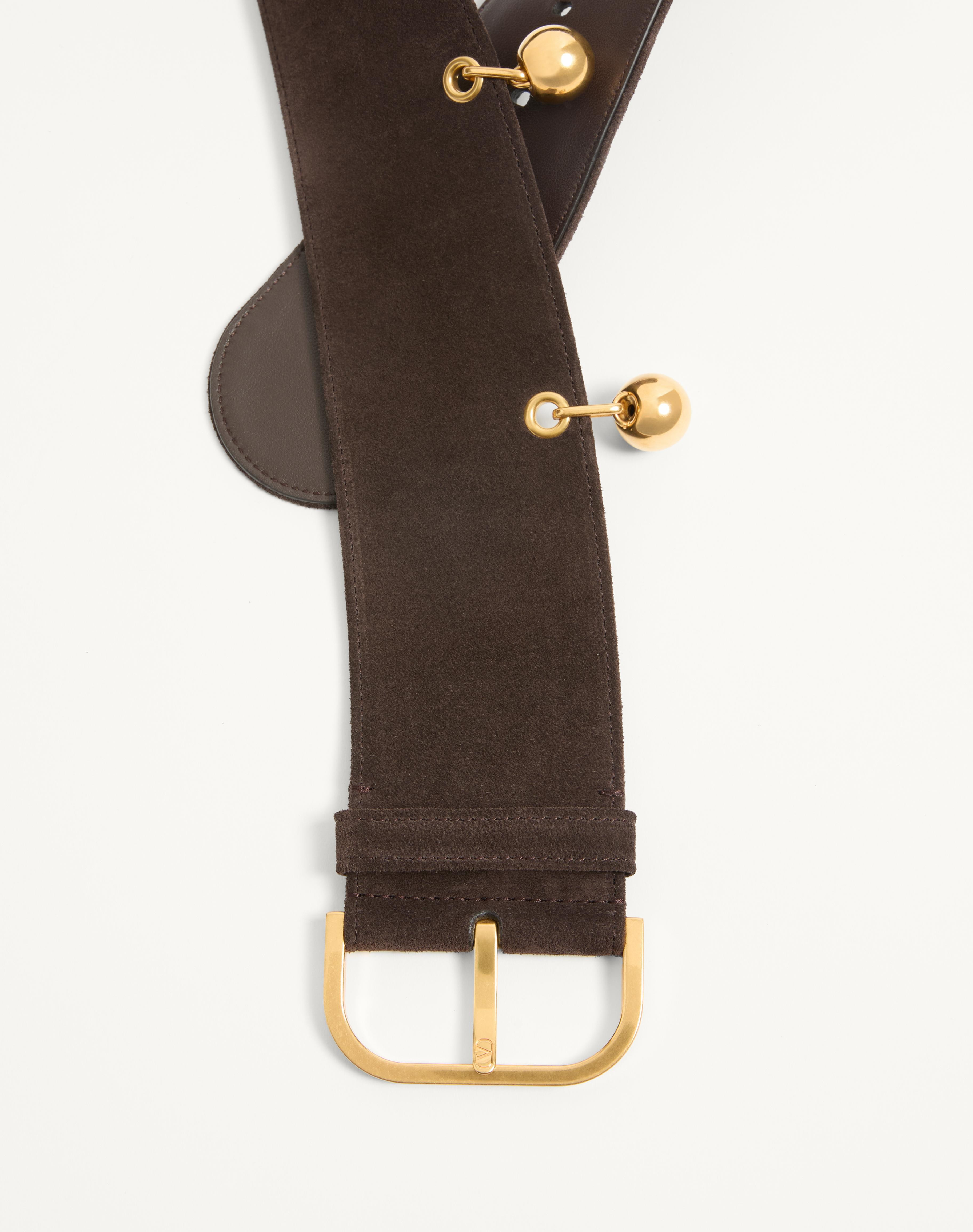 VLOGO SIGNATURE SUEDE BELT 65 MM - 4