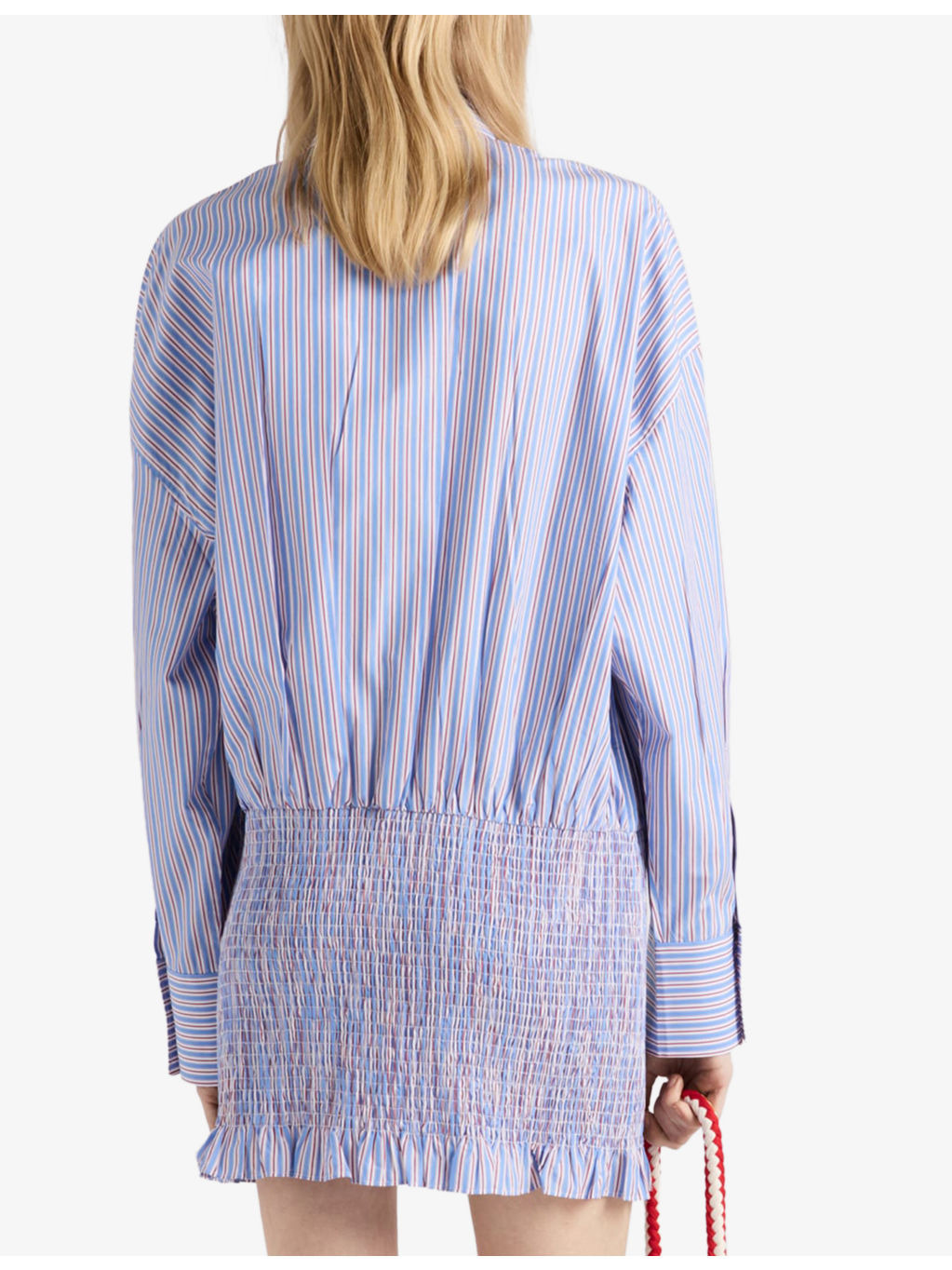 Stripe-Print Cotton-Poplin Mini Shirt Dress - 3