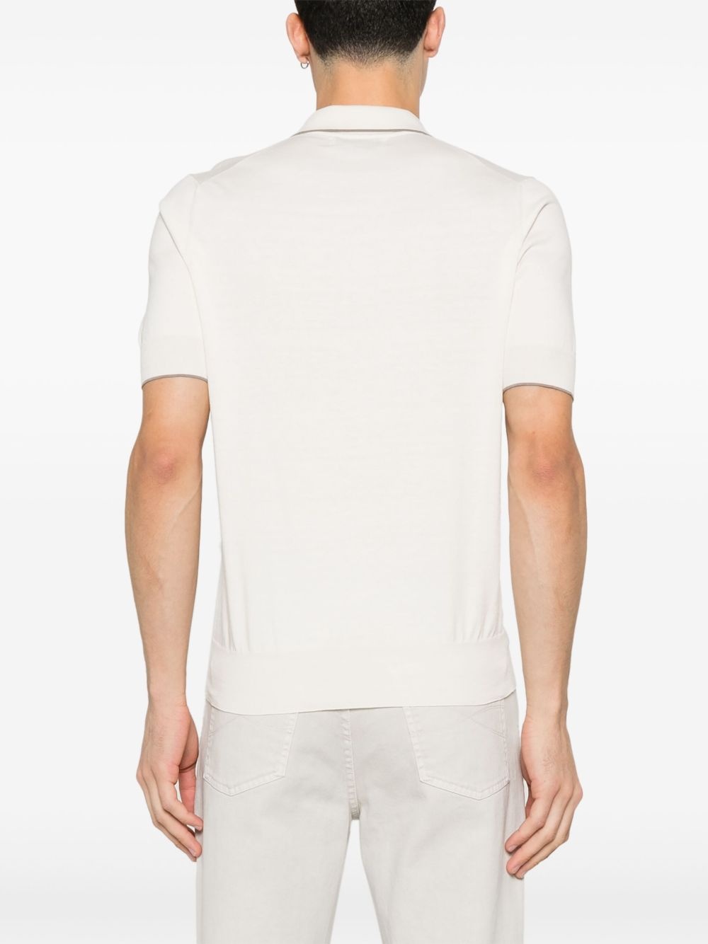 contrast-trim polo shirt - 3