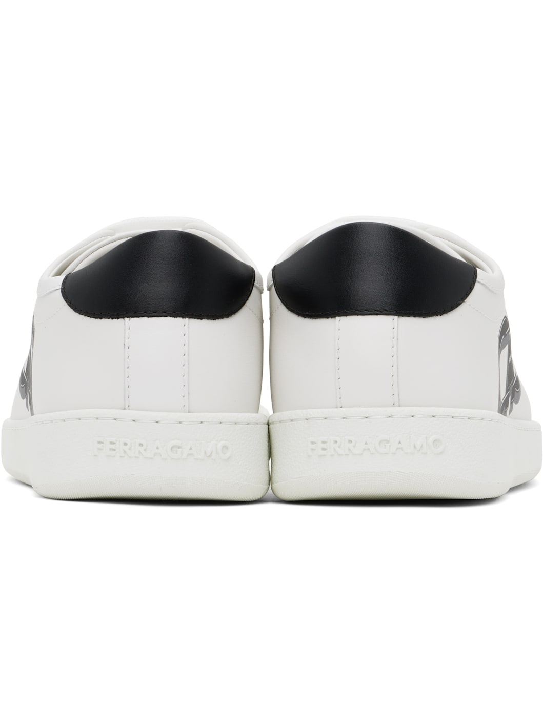 White Double Gancini Sneakers - 2