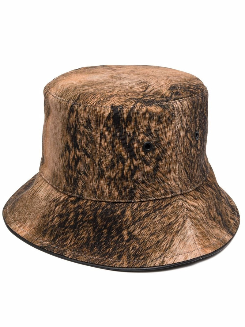 fur print bucket hat 1