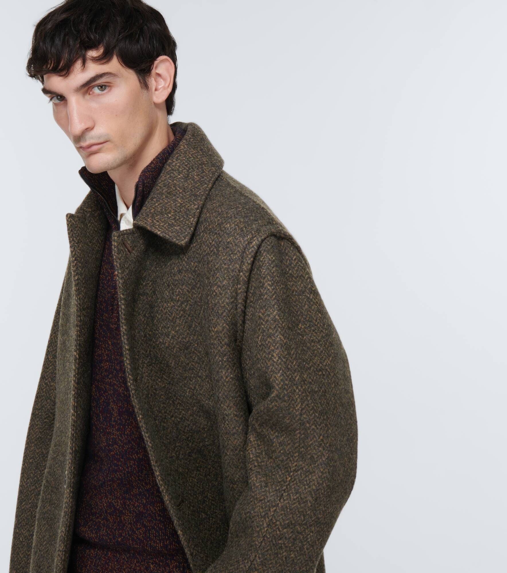 Savile cashmere-blend overcoat - 5