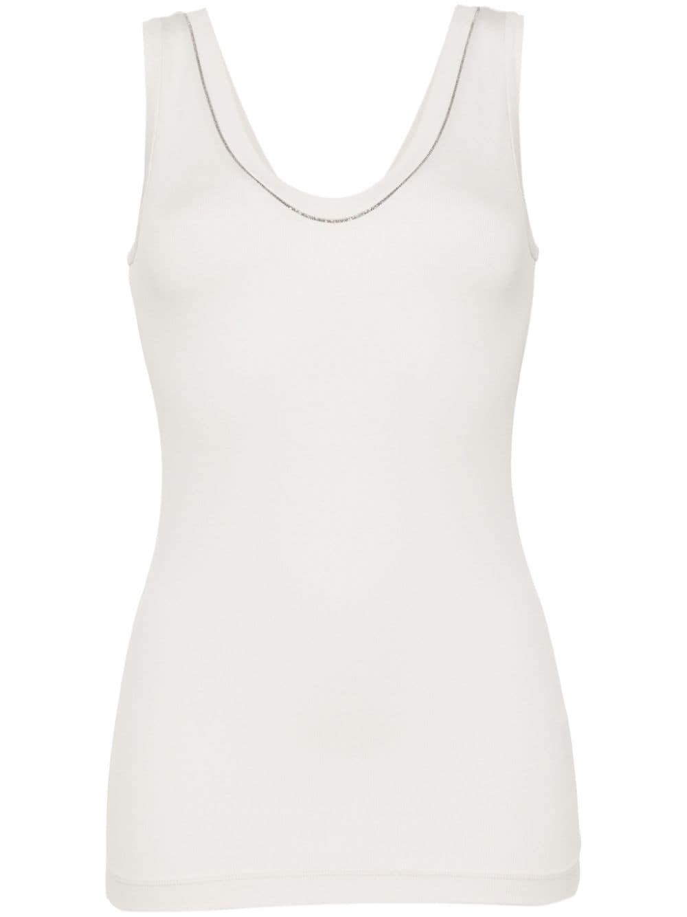 bead-detailed tank top - 1