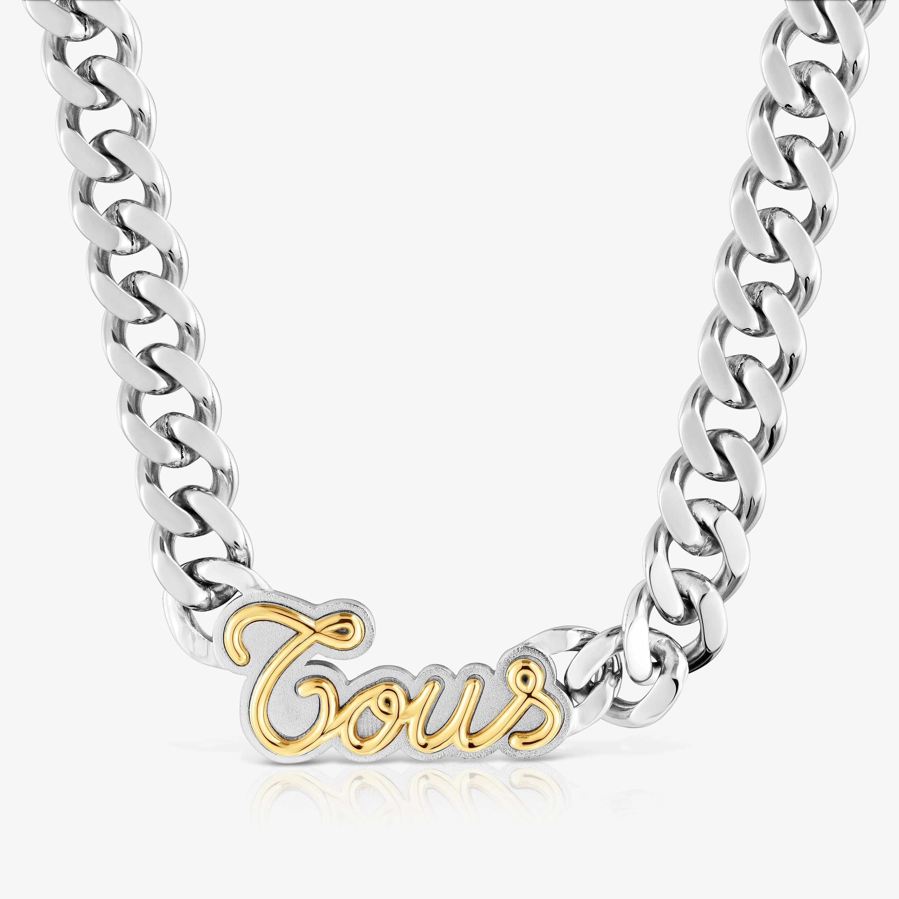 Two-tone steel curb chain Necklace TOUS Charming - 1