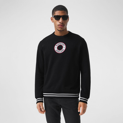 Burberry Logo Graphic Appliqué Cotton Sweatshirt outlook