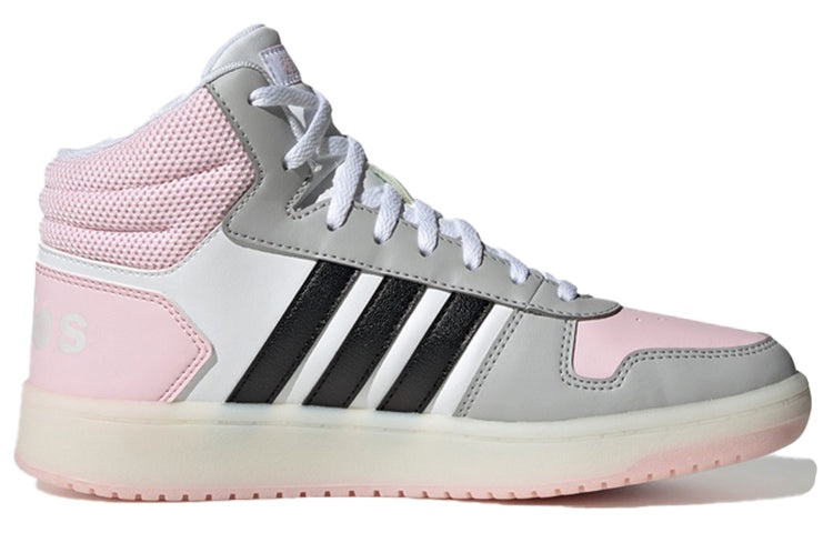 (WMNS) adidas neo Hoops 2.0 Mid 'White Pink Black' FV2737 - 2